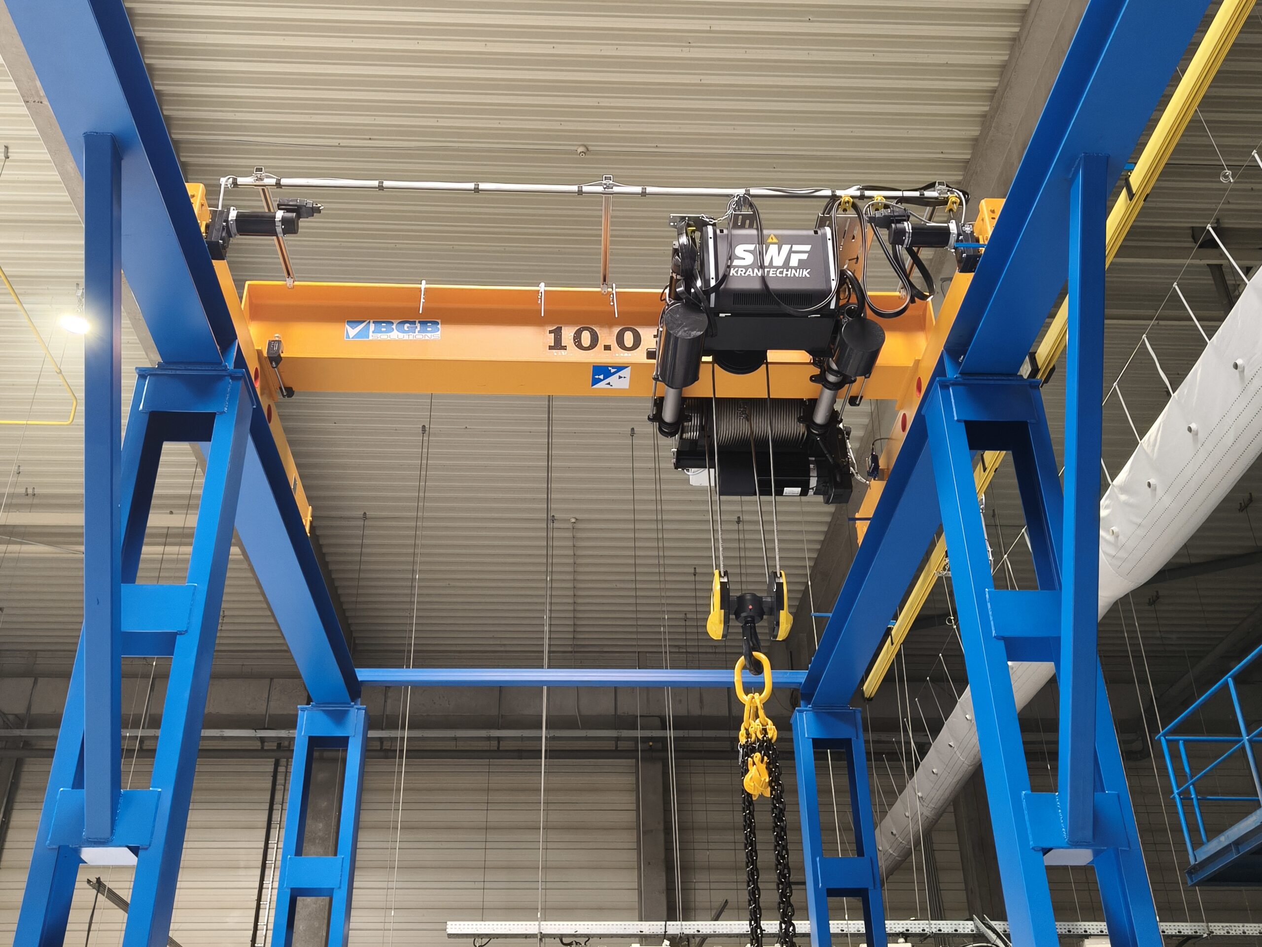 Jednonosníkový mostový žeriav s malým rozpätím