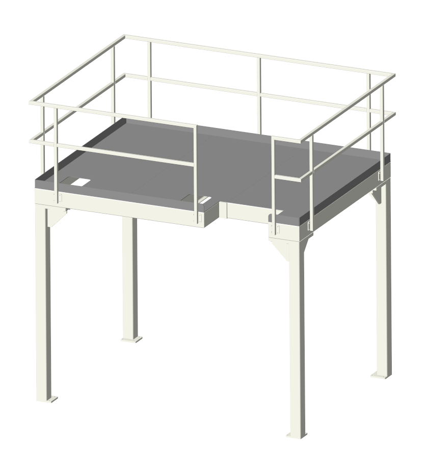 Oceľový podest 3D model